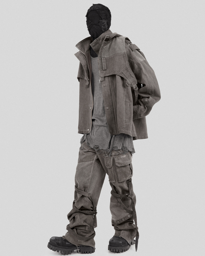 Wasteland Wear Patchwork Hooded Vest