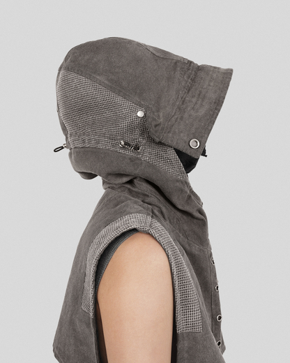 Wasteland Wear Patchwork Hooded Vest