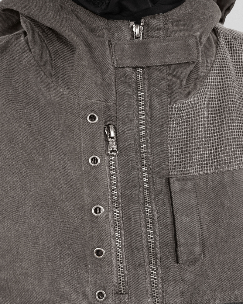 Wasteland Wear Patchwork Hooded Vest