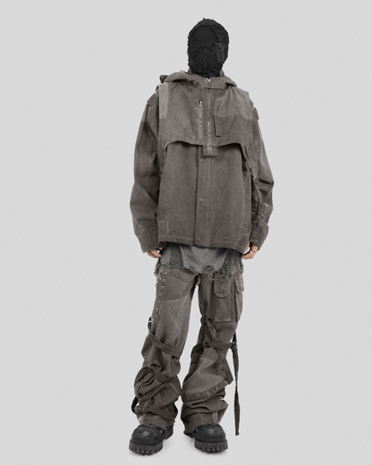 Wasteland Wear Patchwork Hooded Vest