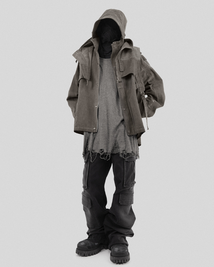 Wasteland Wear Patchwork Hooded Vest