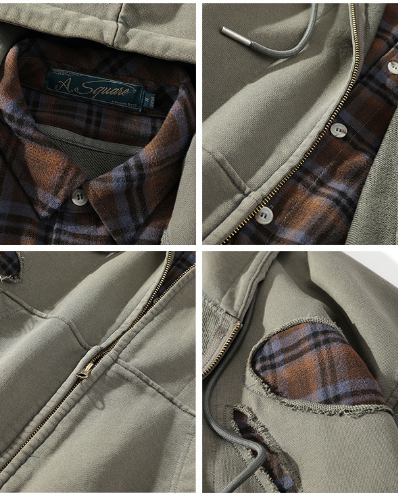 Wasteland Wear Ripped Fake Two Piece Unisex Jacket