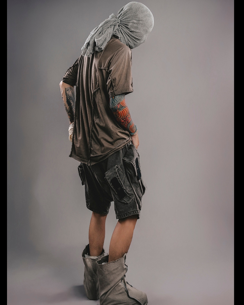 Wasteland Wear Splicing Distressed T-Shirt