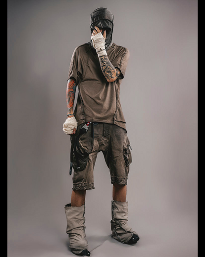 Wasteland Wear Splicing Distressed T-Shirt