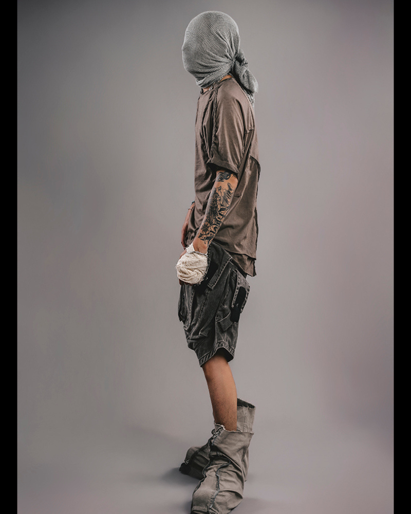 Wasteland Wear Splicing Distressed T-Shirt