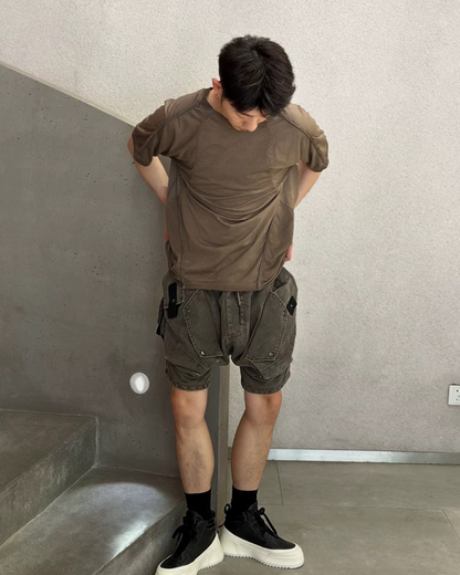 Wasteland Wear Splicing Distressed T-Shirt