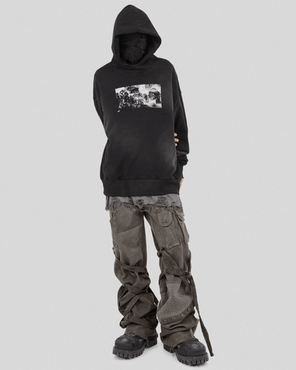 Wasteland Wear Straps Patchwork Cargo Y2K Pants