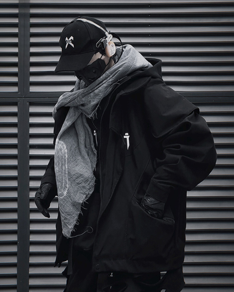 Wasteland Wear Torn Hem Fake Two-piece Unisex Jacket