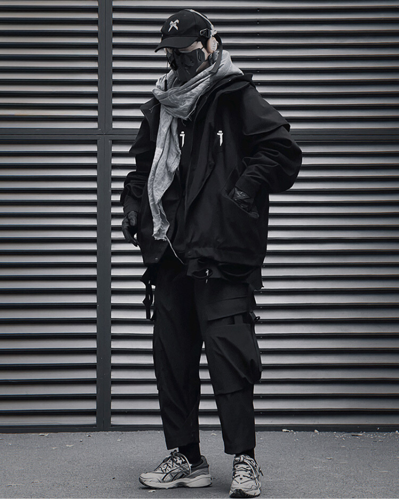 Wasteland Wear Torn Hem Fake Two-piece Unisex Jacket