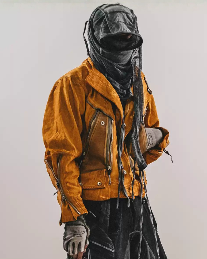 Wasteland Deconstructed Techwear Biker Jacket