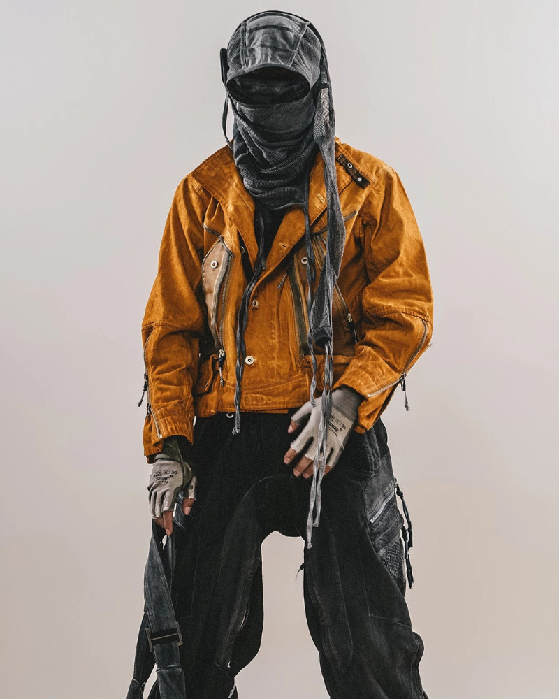 Wasteland Deconstructed Techwear Biker Jacket