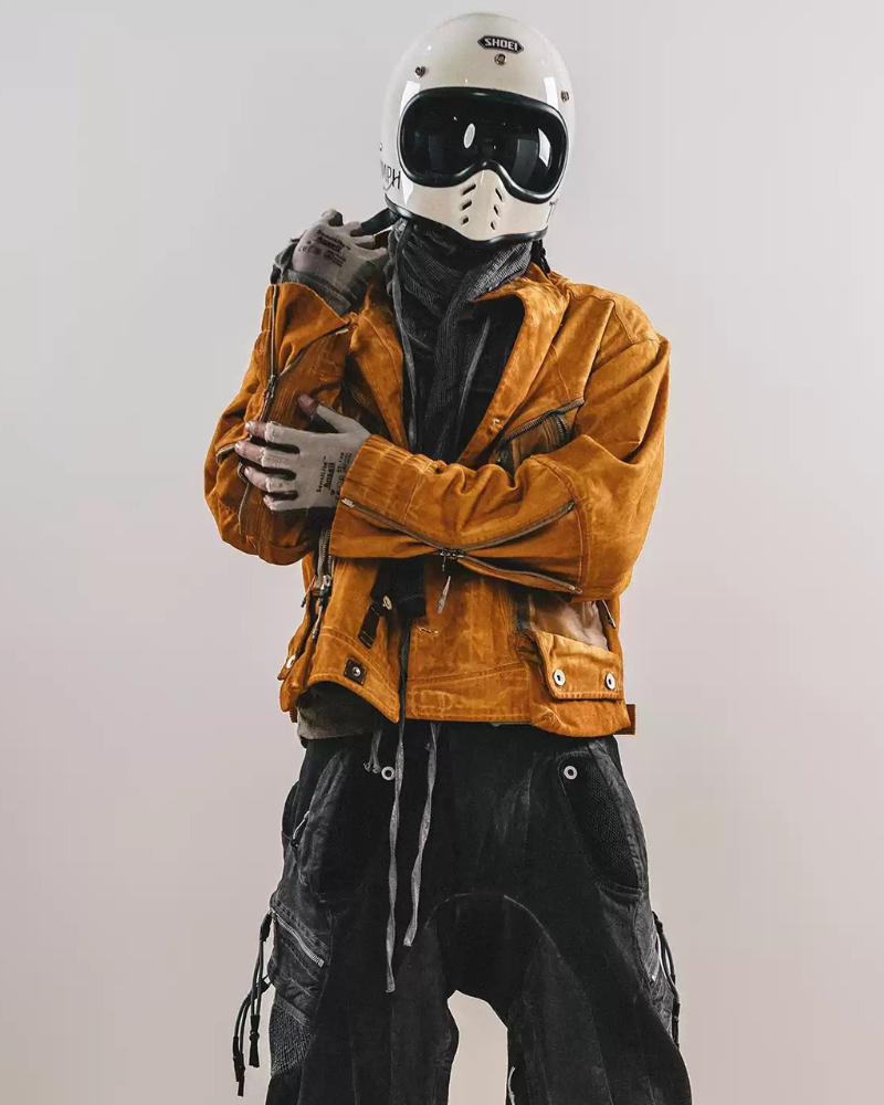 Wasteland Deconstructed Techwear Biker Jacket
