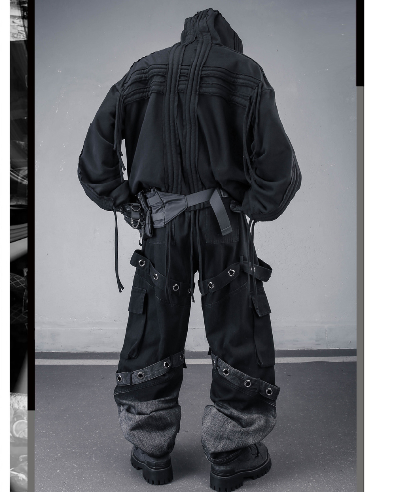 Darkwear Wasteland Distressed Full-Zip Balaclava Hoodie