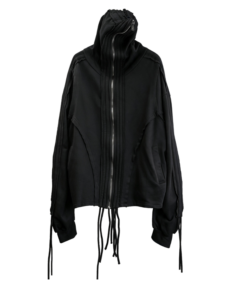 Darkwear Wasteland Distressed Full-Zip Balaclava Hoodie