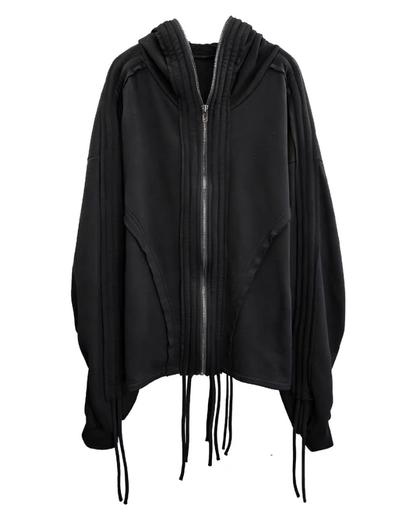 Darkwear Wasteland Distressed Full-Zip Balaclava Hoodie