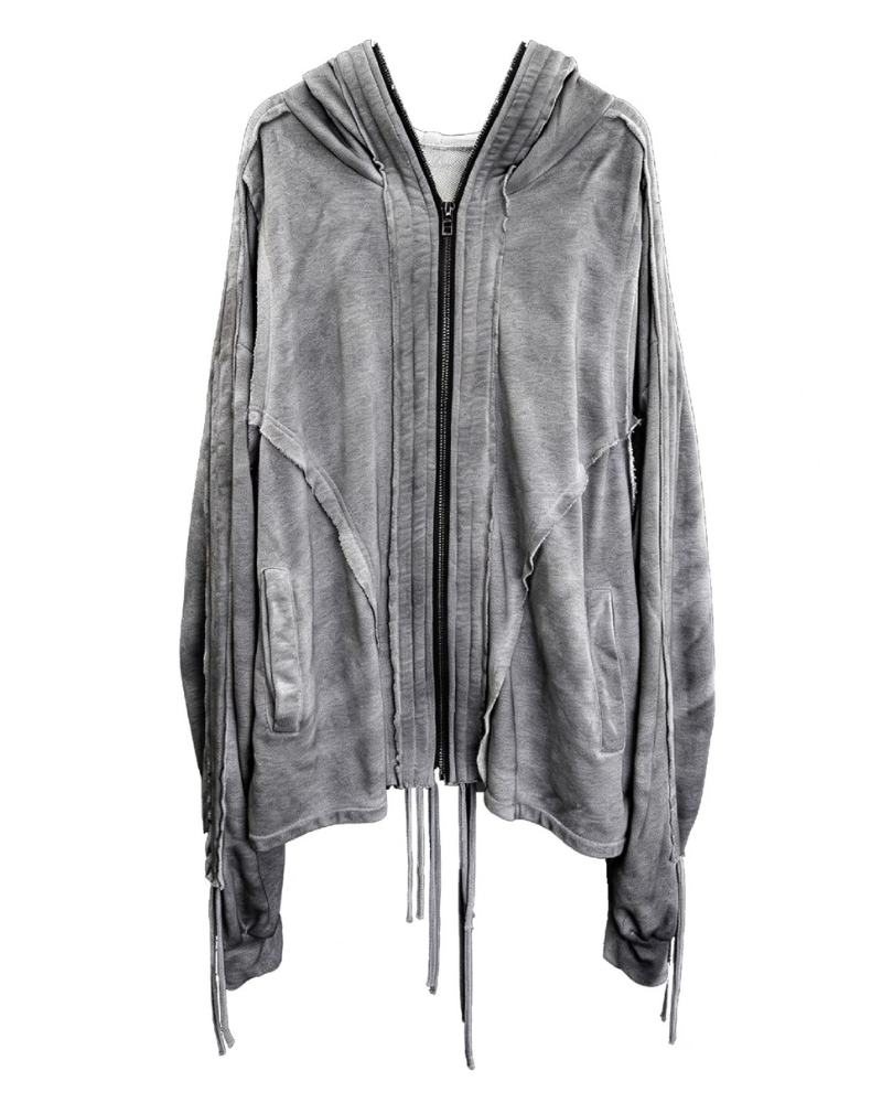 Darkwear Wasteland Distressed Full-Zip Balaclava Hoodie
