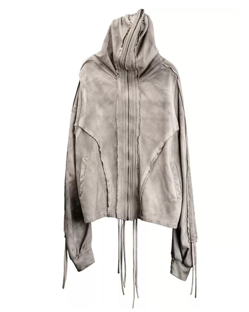 Darkwear Wasteland Distressed Full-Zip Balaclava Hoodie