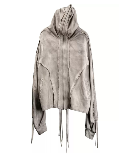Darkwear Wasteland Distressed Full-Zip Balaclava Hoodie