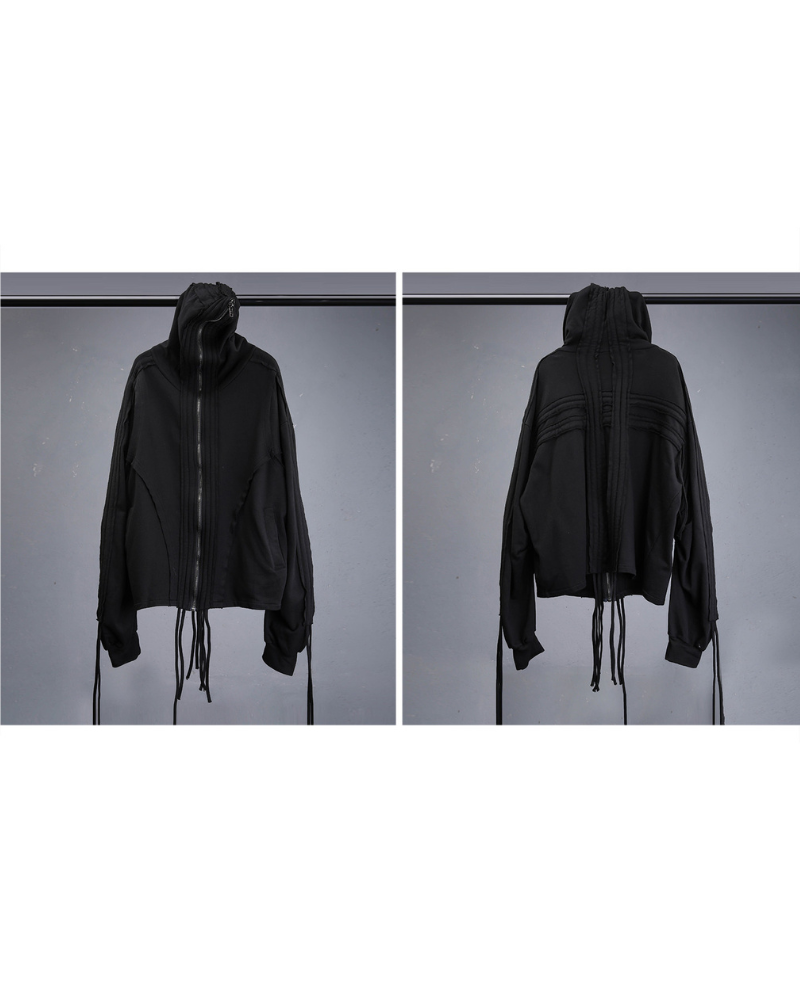 Darkwear Wasteland Distressed Full-Zip Balaclava Hoodie