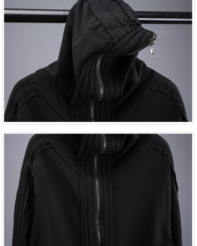 Darkwear Wasteland Distressed Full-Zip Balaclava Hoodie