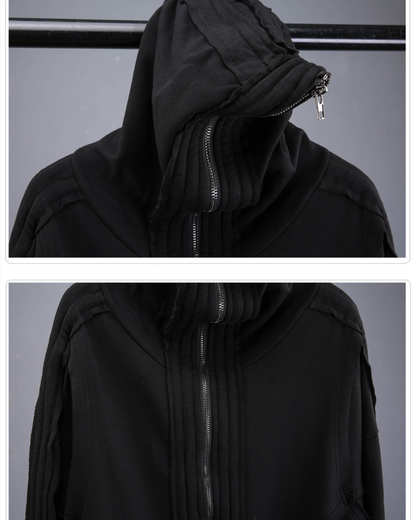 Darkwear Wasteland Distressed Full-Zip Balaclava Hoodie