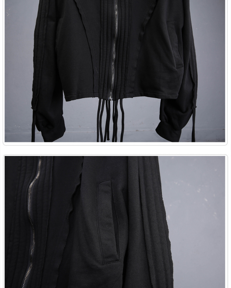 Darkwear Wasteland Distressed Full-Zip Balaclava Hoodie