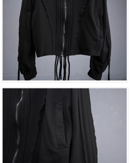 Darkwear Wasteland Distressed Full-Zip Balaclava Hoodie