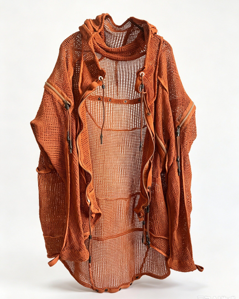 Wasteland Rust Transformable Geometric Mesh Cloak
