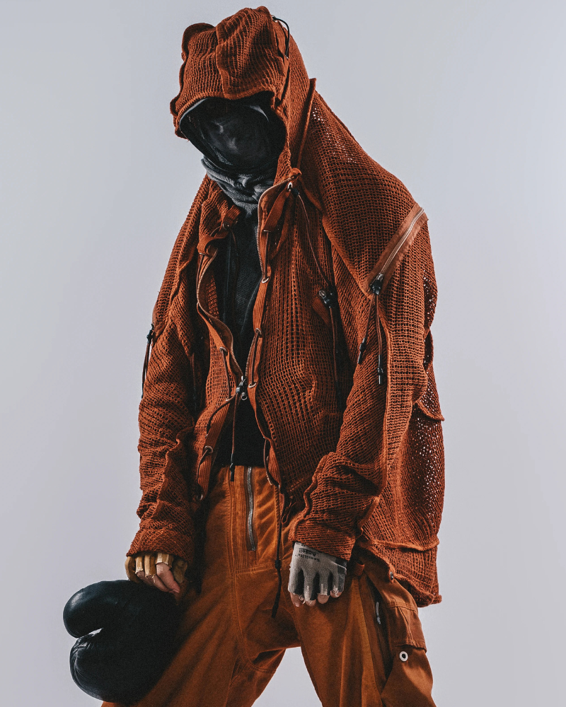 Wasteland Rust Transformable Geometric Mesh Cloak