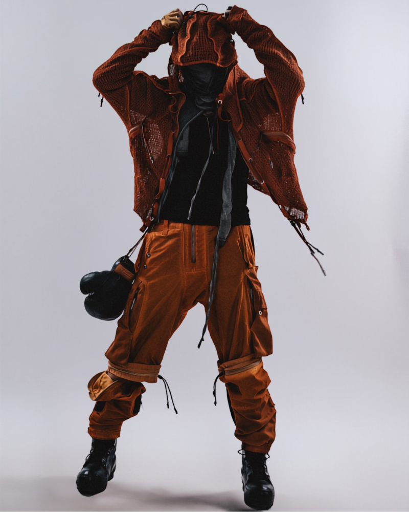 Wasteland Rust Transformable Geometric Mesh Cloak