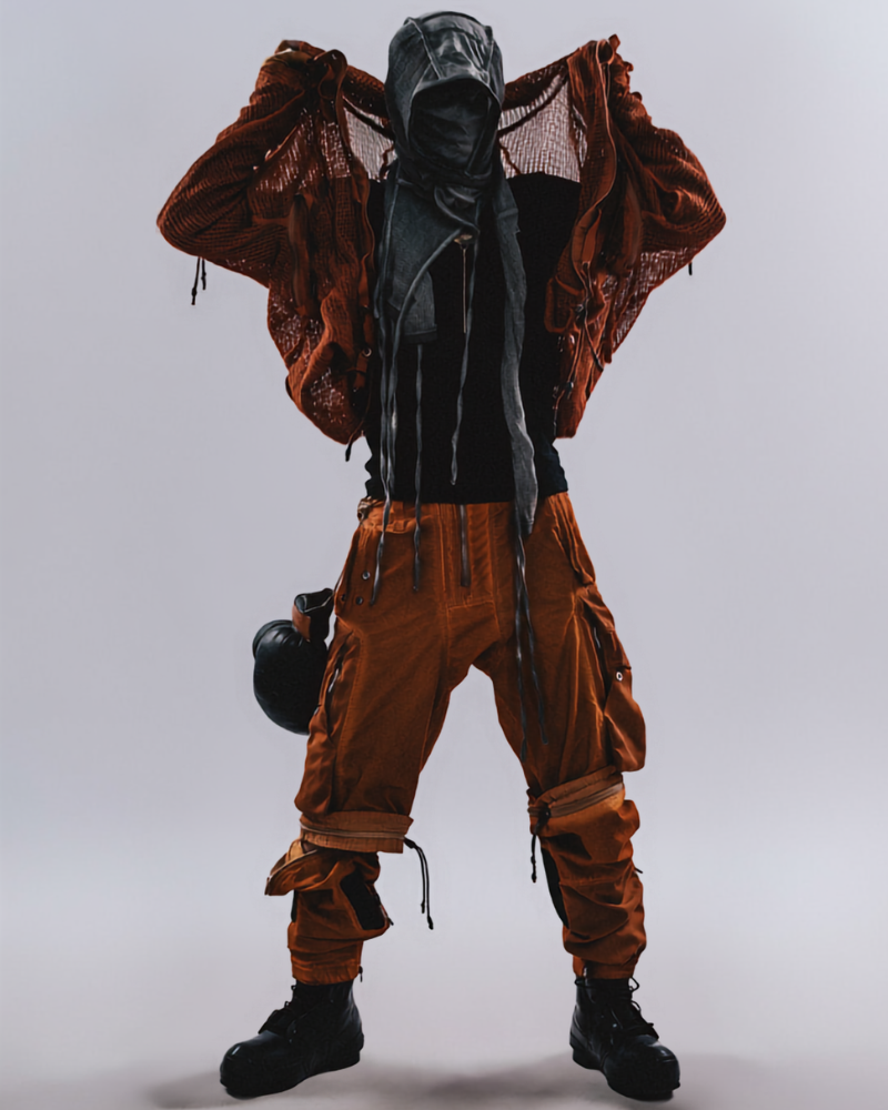 Wasteland Rust Transformable Geometric Mesh Cloak