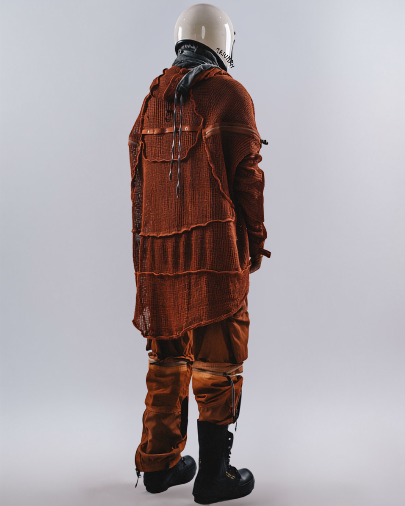 Wasteland Rust Transformable Geometric Mesh Cloak
