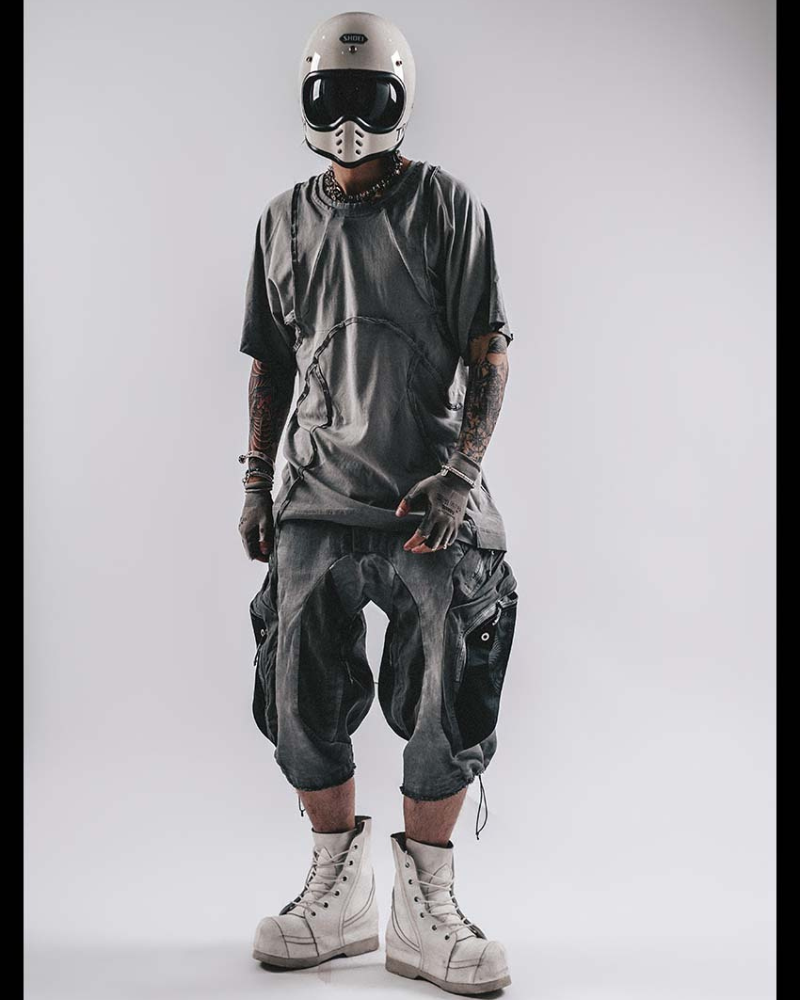 Wasteland Style Distressed Multi-Pocket Cargo Shorts