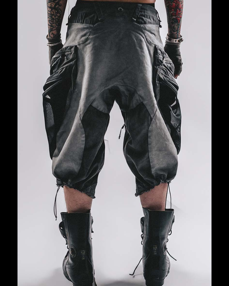 Wasteland Style Distressed Multi-Pocket Cargo Shorts