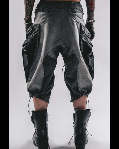 Wasteland Style Distressed Multi-Pocket Cargo Shorts
