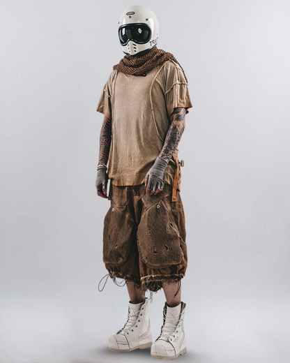 Wasteland Style Reversible Deconstructed Washed T-Shirt