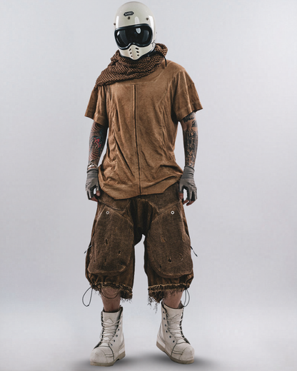 Wasteland Style Reversible Deconstructed Washed T-Shirt