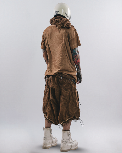 Wasteland Style Reversible Deconstructed Washed T-Shirt