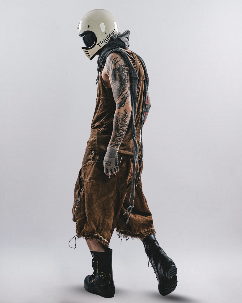 Wasteland Style Washed Spiral Cut Sleeveless T-Shirt