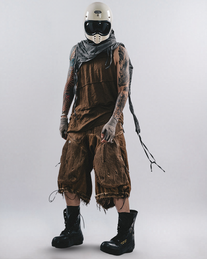 Wasteland Style Washed Spiral Cut Sleeveless T-Shirt