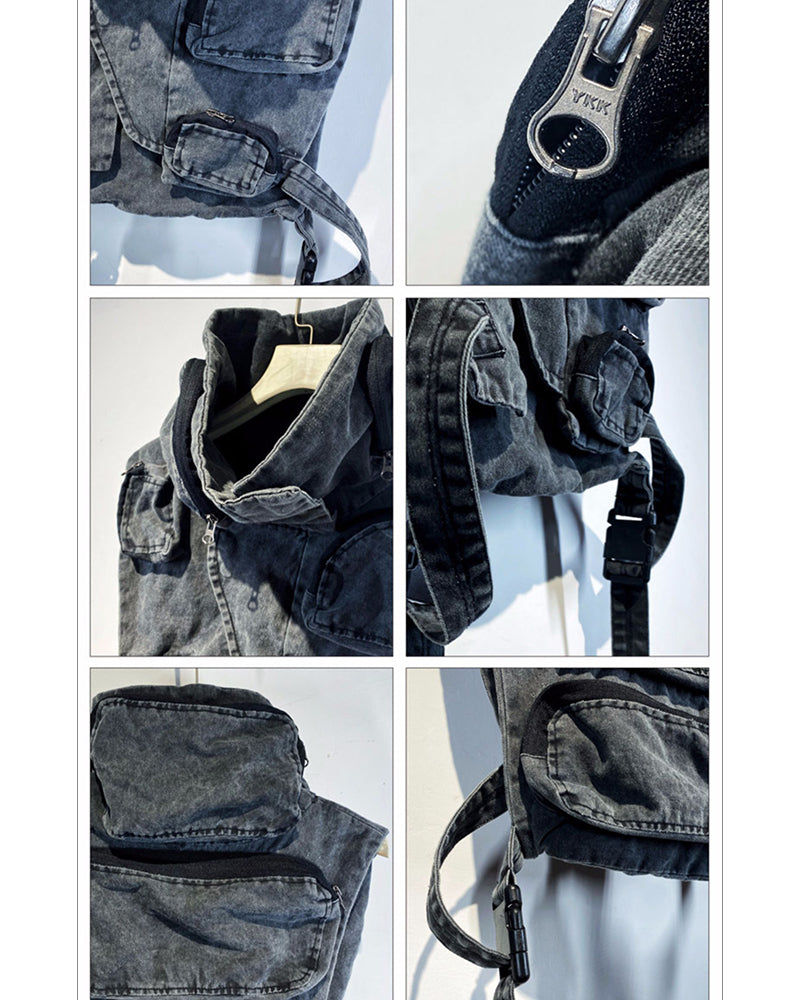 Wasteland Wear Asymmetrical 3D Pocket Cargo Vest