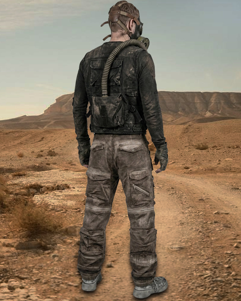 Wasteland Multi-Pocket Washed Detachable Cargo Pants
