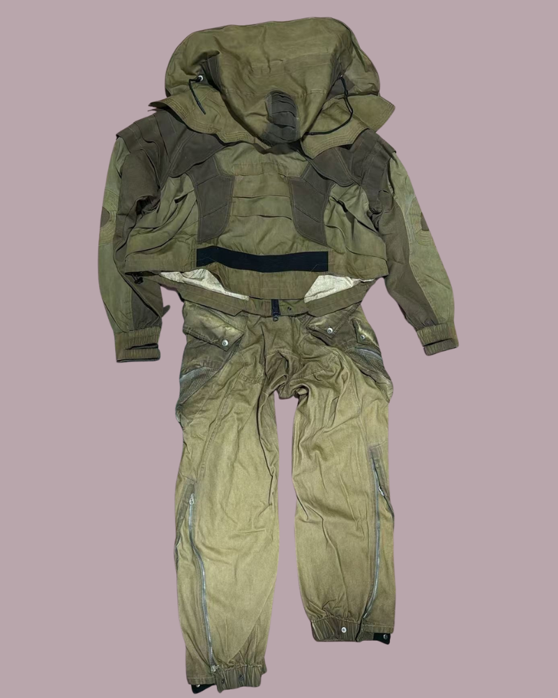 Wasteland Wear Functional Bat Sleeve Washed Jacket
