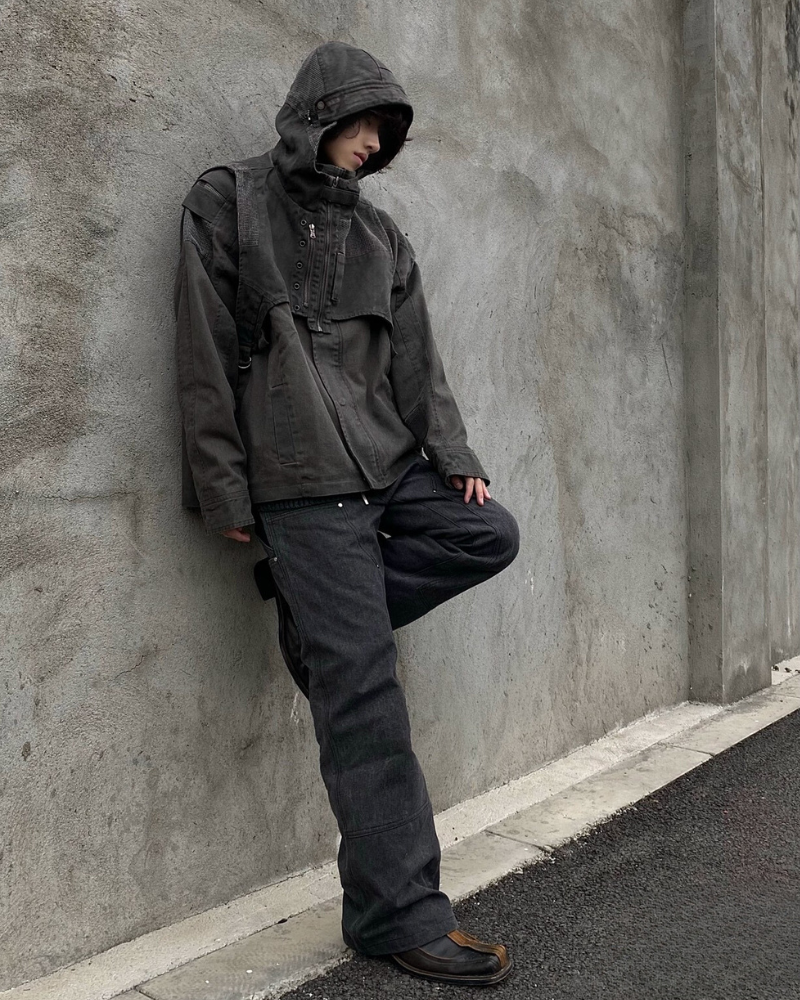 Wasteland Wear Patchwork Hooded Vest