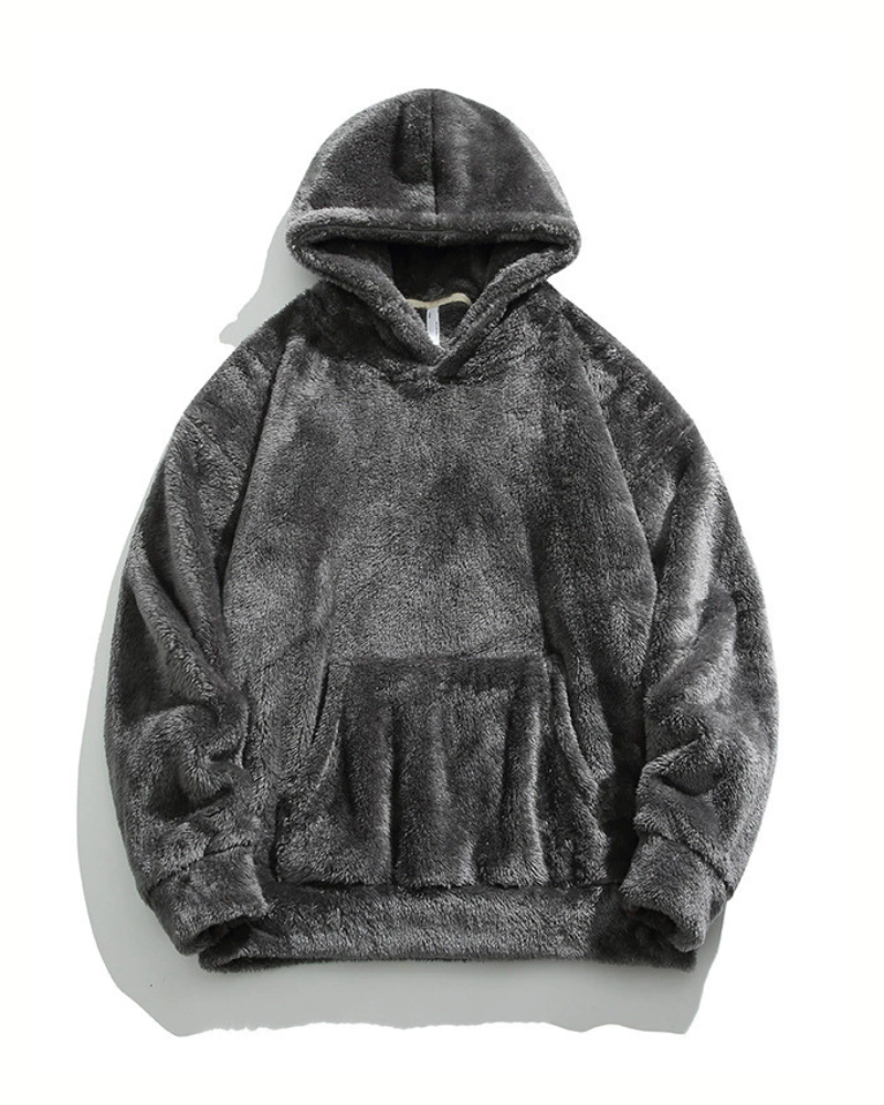 Winter Couples Style Slouchy Oversized Polar Fleece Hoodie