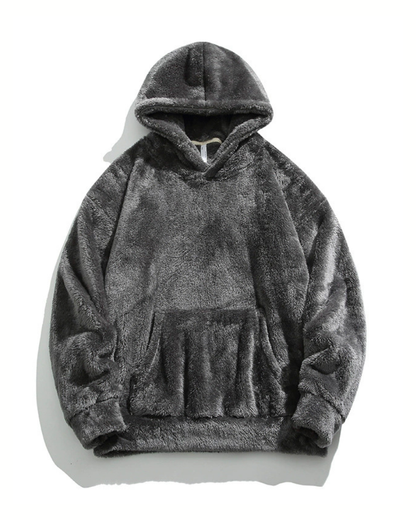 Winter Couples Style Slouchy Oversized Polar Fleece Hoodie