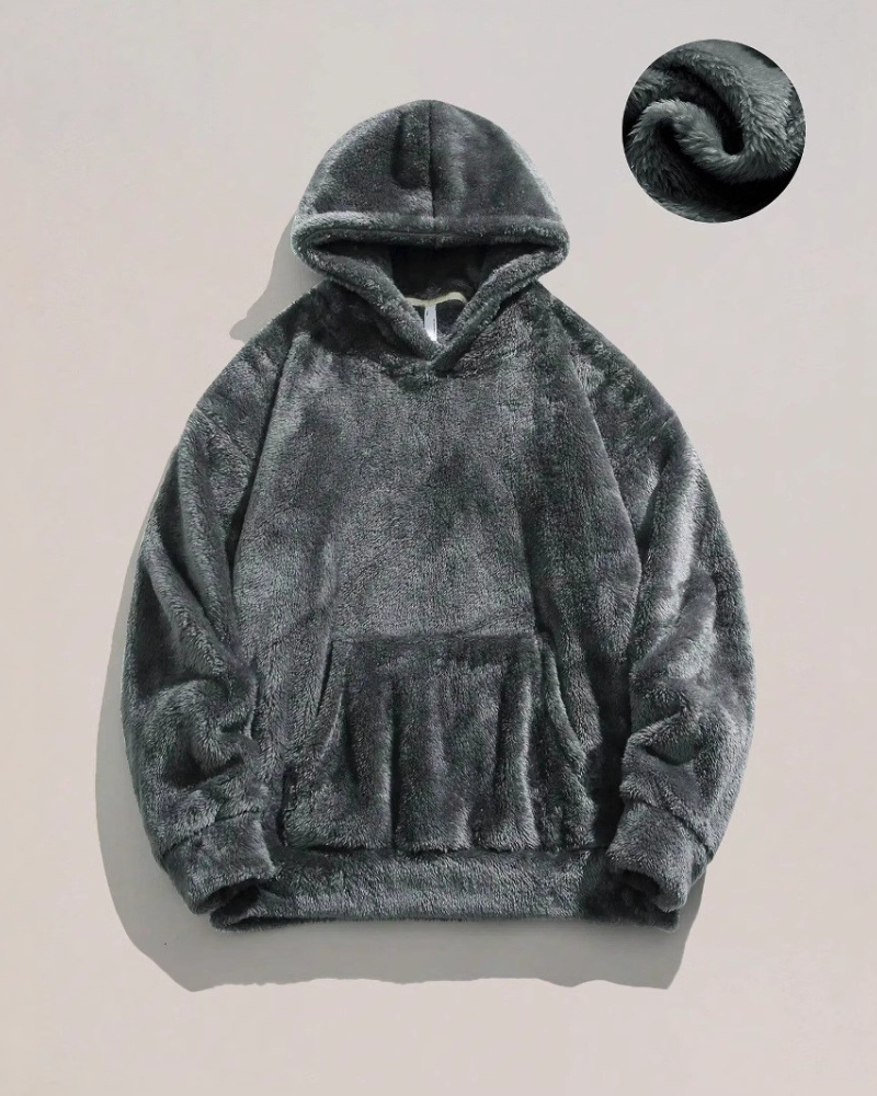 Winter Couples Style Slouchy Oversized Polar Fleece Hoodie