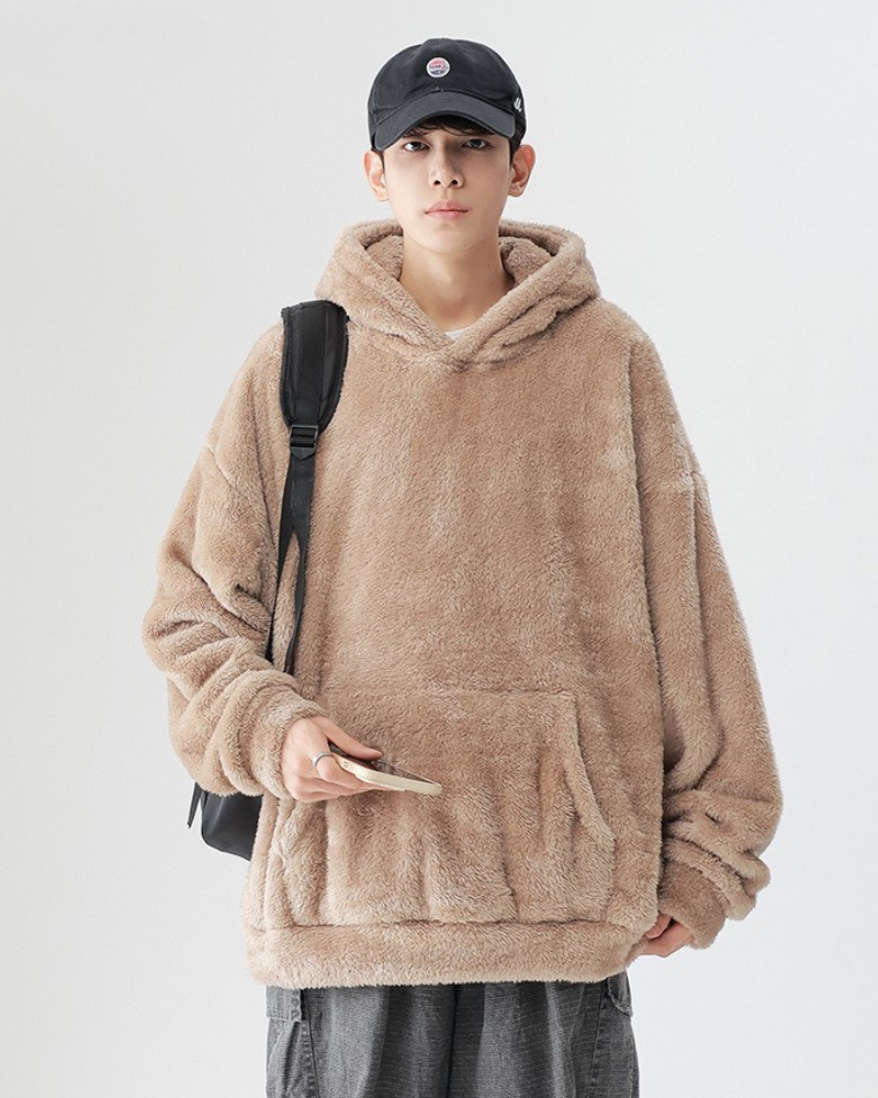 Winter Couples Style Slouchy Oversized Polar Fleece Hoodie