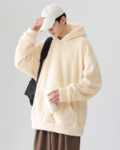Winter Couples Style Slouchy Oversized Polar Fleece Hoodie