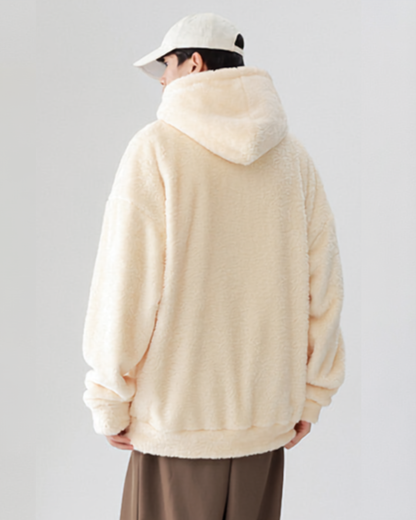 Winter Couples Style Slouchy Oversized Polar Fleece Hoodie